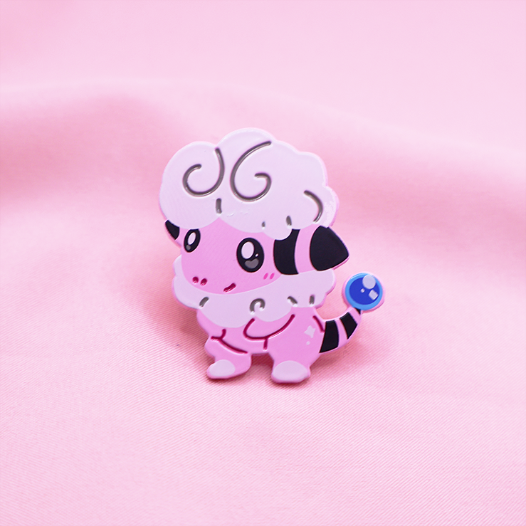 FLAAFY [POKEMALLOW] SOFT DYED ENAMEL PIN [MIXED GRADE] [PREORDER]