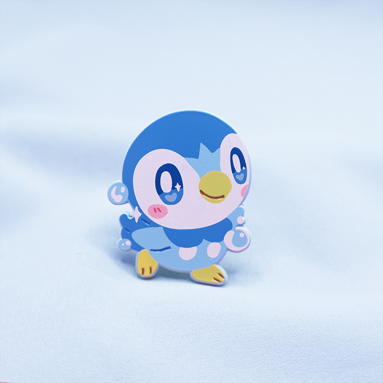 PIPLUP [BUBBLES] [POKEMALLOW] SOFT DYED ENAMEL PIN [MIXED GRADE] [PREORDER]