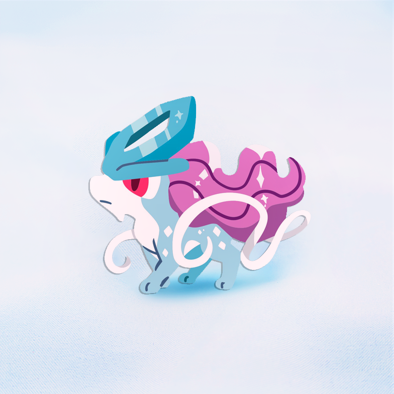 SUICUNE [POKEMALLOW] SOFT DYED ENAMEL PIN [MIXED GRADE] [PREORDER]