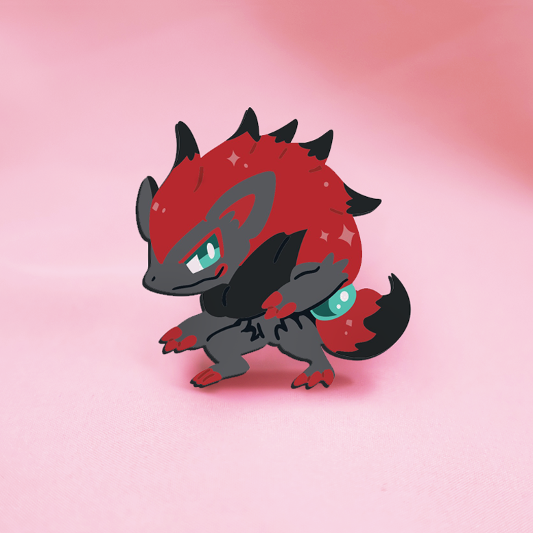 ZOROARK [POKEMALLOW] SOFT DYED ENAMEL PIN [MIXED GRADE] [PREORDER]